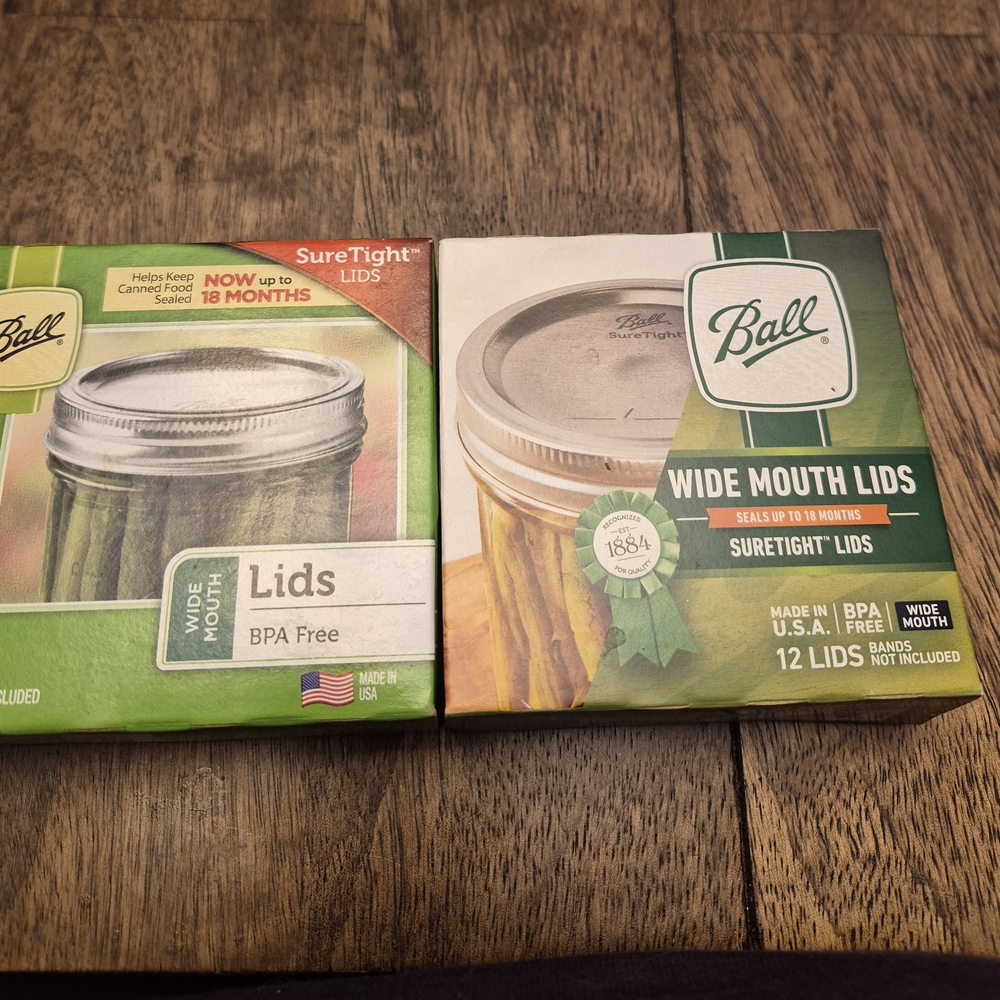 Ball Wide Mouth Lids - BPA Free, Silver